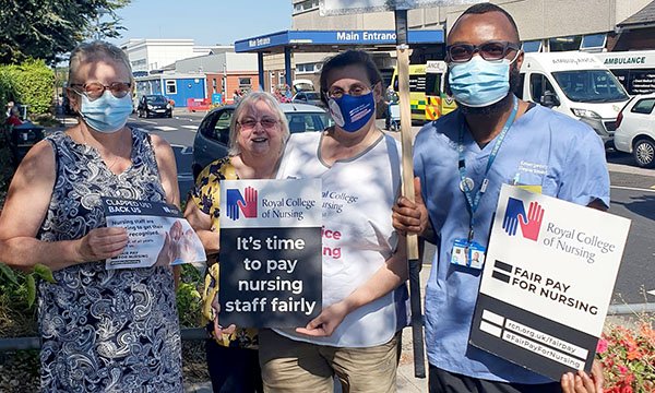 Nursing staff in East Sussex were part of today’s #FairPayforNursing protests
