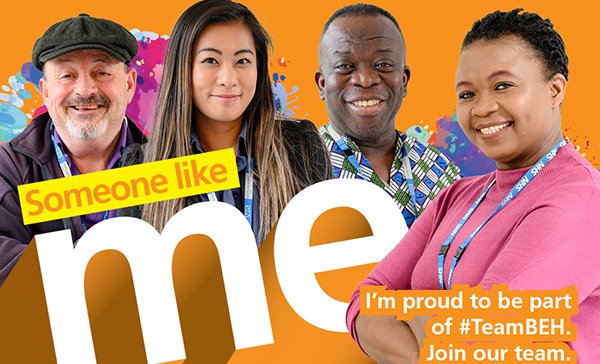Photo of Barnet, Enfield and Haringey staff in recruitment campain 'Someone like me'