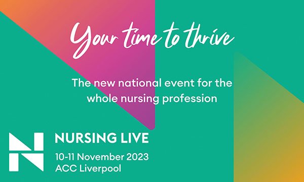 Nursing Live logo, incorporating venue and dates